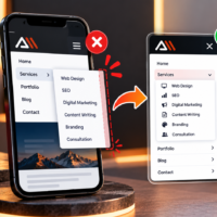 Elementor mobile dropdown menu overflow fix using custom CSS.