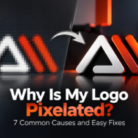 why is my logo pixelated