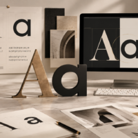 Minimalist Typography Studio Workspace